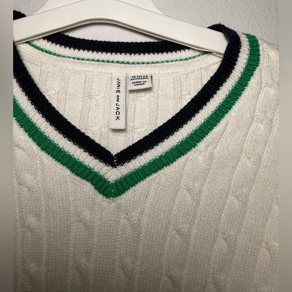 016.Janie & Jack Boys Stripe Cable Knit Sweater Sz 18-24 months - Picture 4 of 5